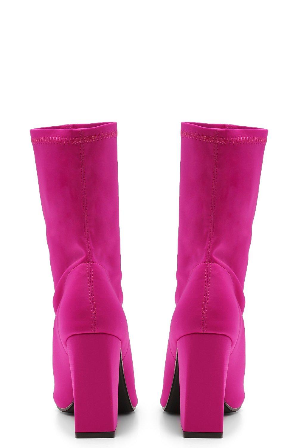 Hot pink sock outlet booties